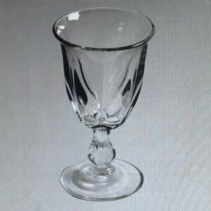 Set of 5 Canterbury Heavy Pressed Claret Dessert Red Wine Glasses Vintage 40's